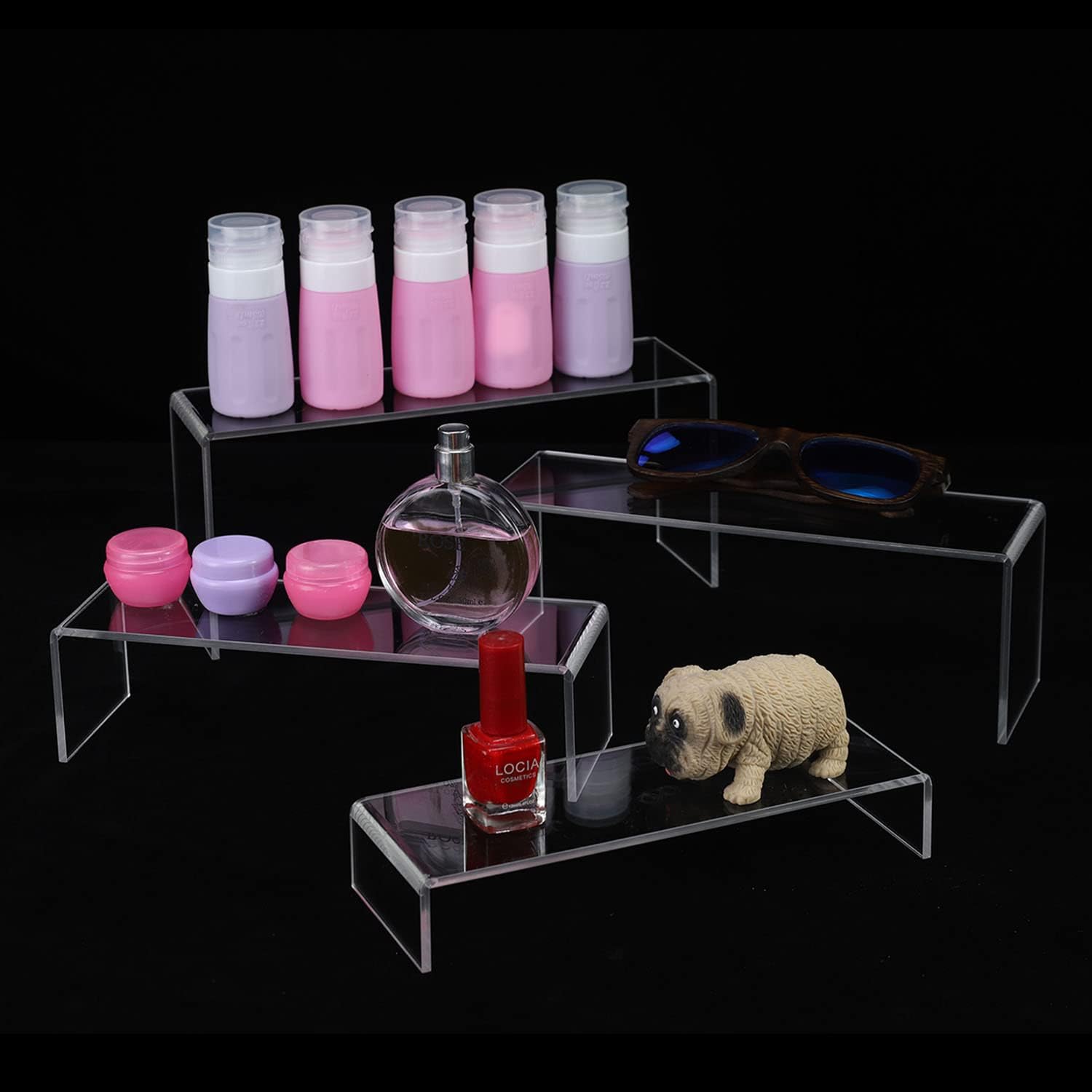 A DESIGN Clear Acrylic Display Risers 4 Pack Set