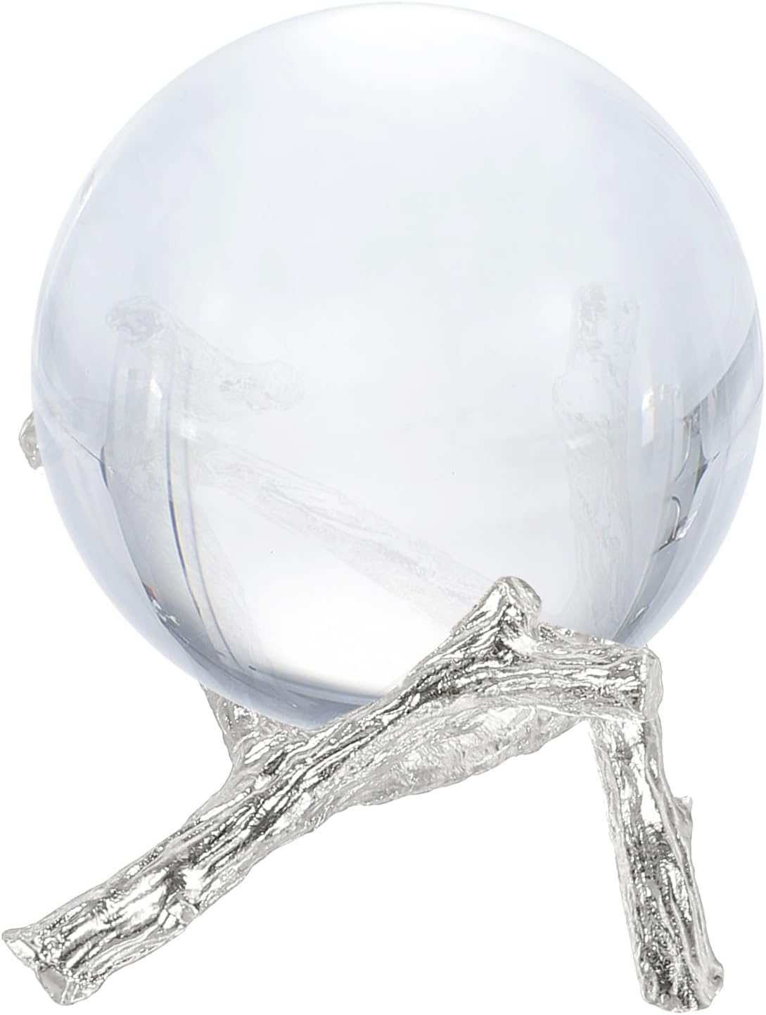Uxcell Metal Crystal Ball Display Stand 22 White
