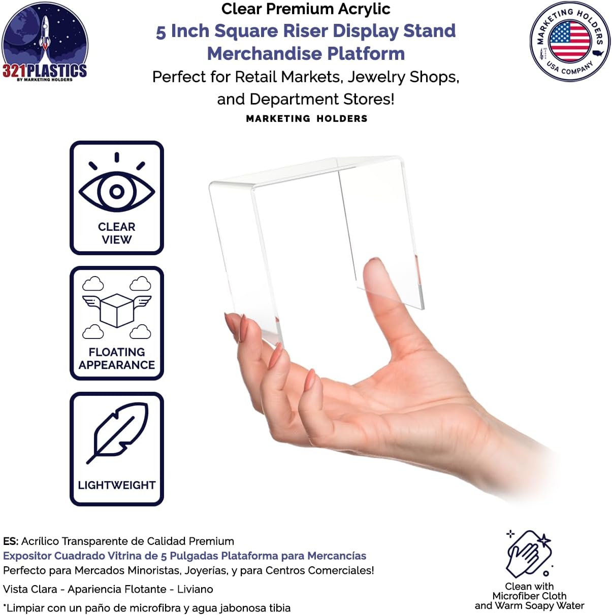 Acrylic Display Riser Stand for Merchandise