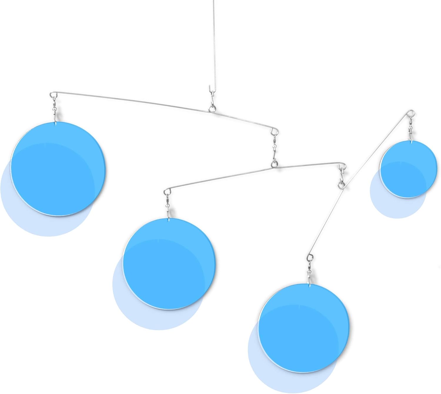 Atomic Mobiles The Magnificent Clear Blue Modern Hanging Kinetic Art