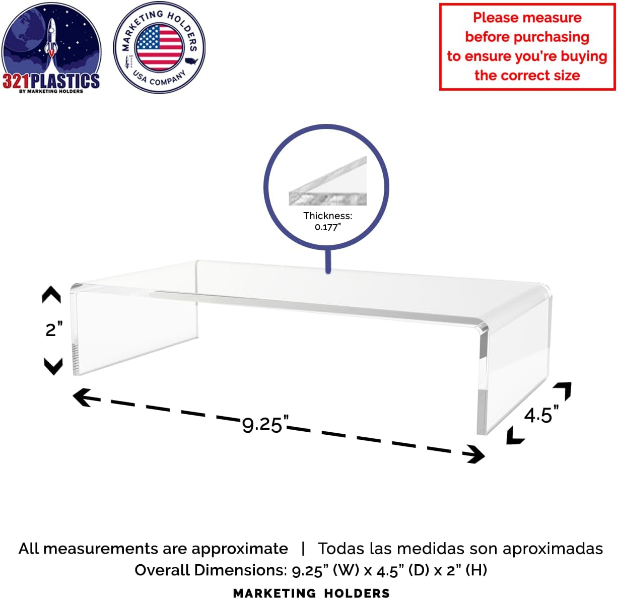 4 Pack Acrylic Riser Display Stand for Collectibles