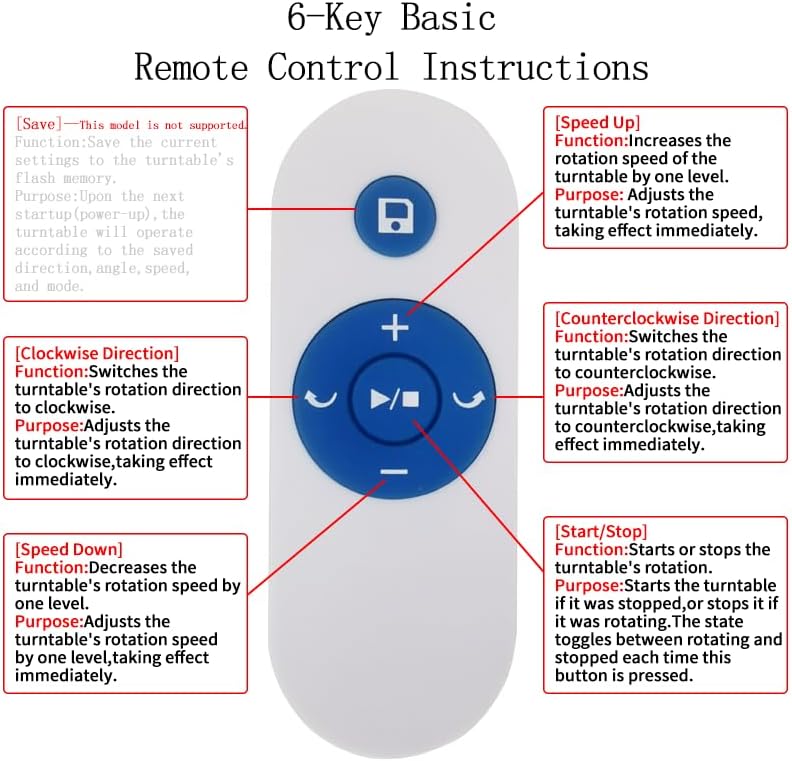 ComXim Motorized Rotating Display Stand with Knob and Remote Control
