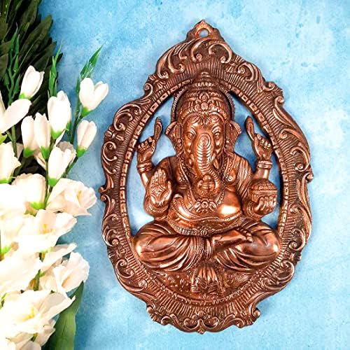 Apka Mart Lord Ganesha Wall Hanging - 16 Inch Copper