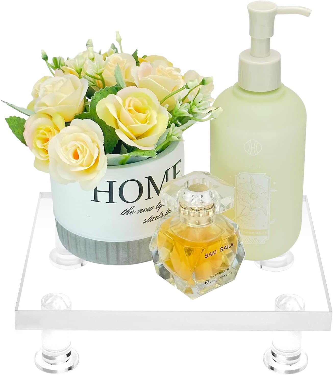 Bigfety Clear Acrylic Riser Stand for Bathroom Kitchen