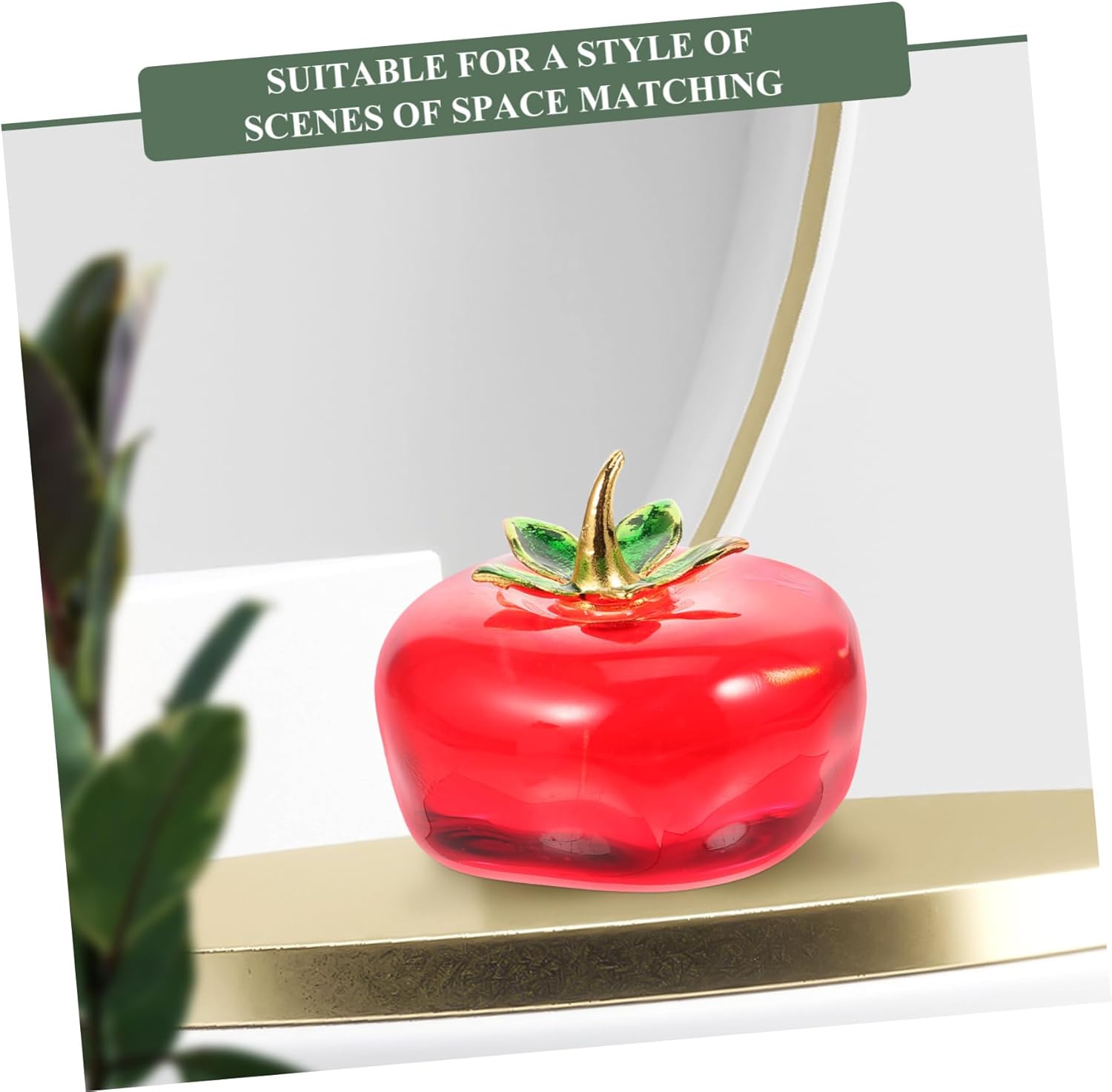 Zerodeko Crystal Strawberry Persimmon Desktop Ornament