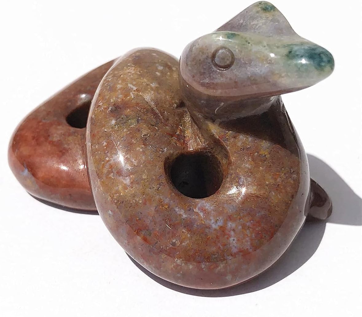 Anlingem 2 Inch Hand Carved Snake Figurine Statue