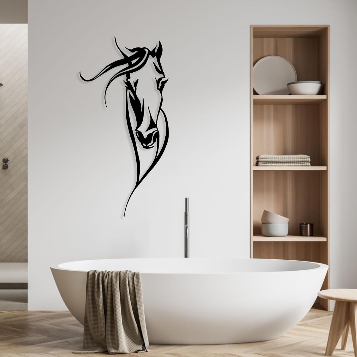 Gold Horse Wall Sculpture 35x17 Inches Decor
