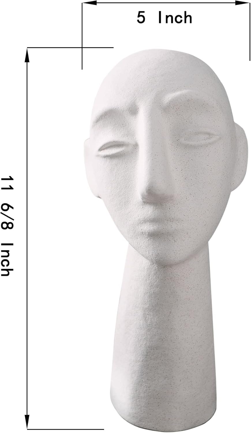Abstract Ceramic Head Sculpture 118 Inch Home Decor