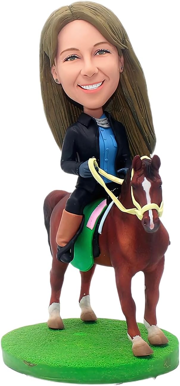 Custom Riding Horse Bobblehead Figurine Personalized Statue Sculpture