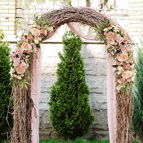 TREETDOBV Pink Rose Swag Artificial Flowers Wedding Decor