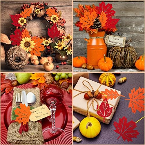 Tatuo 24 Pcs Fall Tree Decorations Thanksgiving Felt Pendant