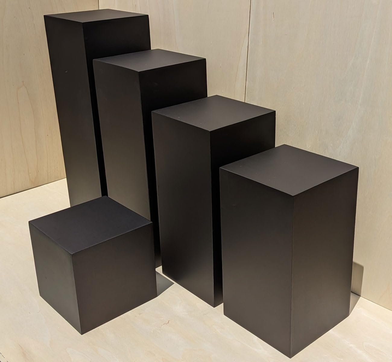 12 Inch Matte Black Display Cube Stand