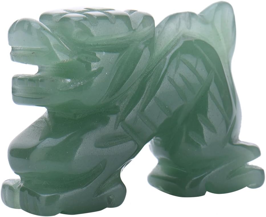 AITELEI 2-Inch Carved Aventurine Dragon Ornament