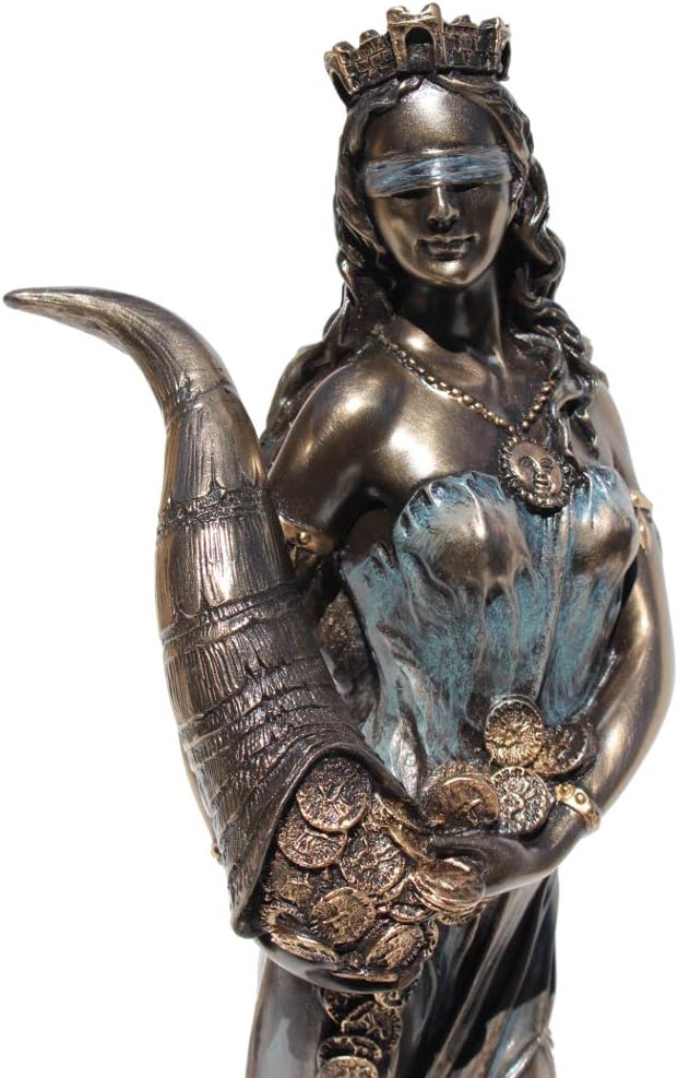 1138 Inch Greek Goddess Fortuna Cold Cast Bronze Figurine