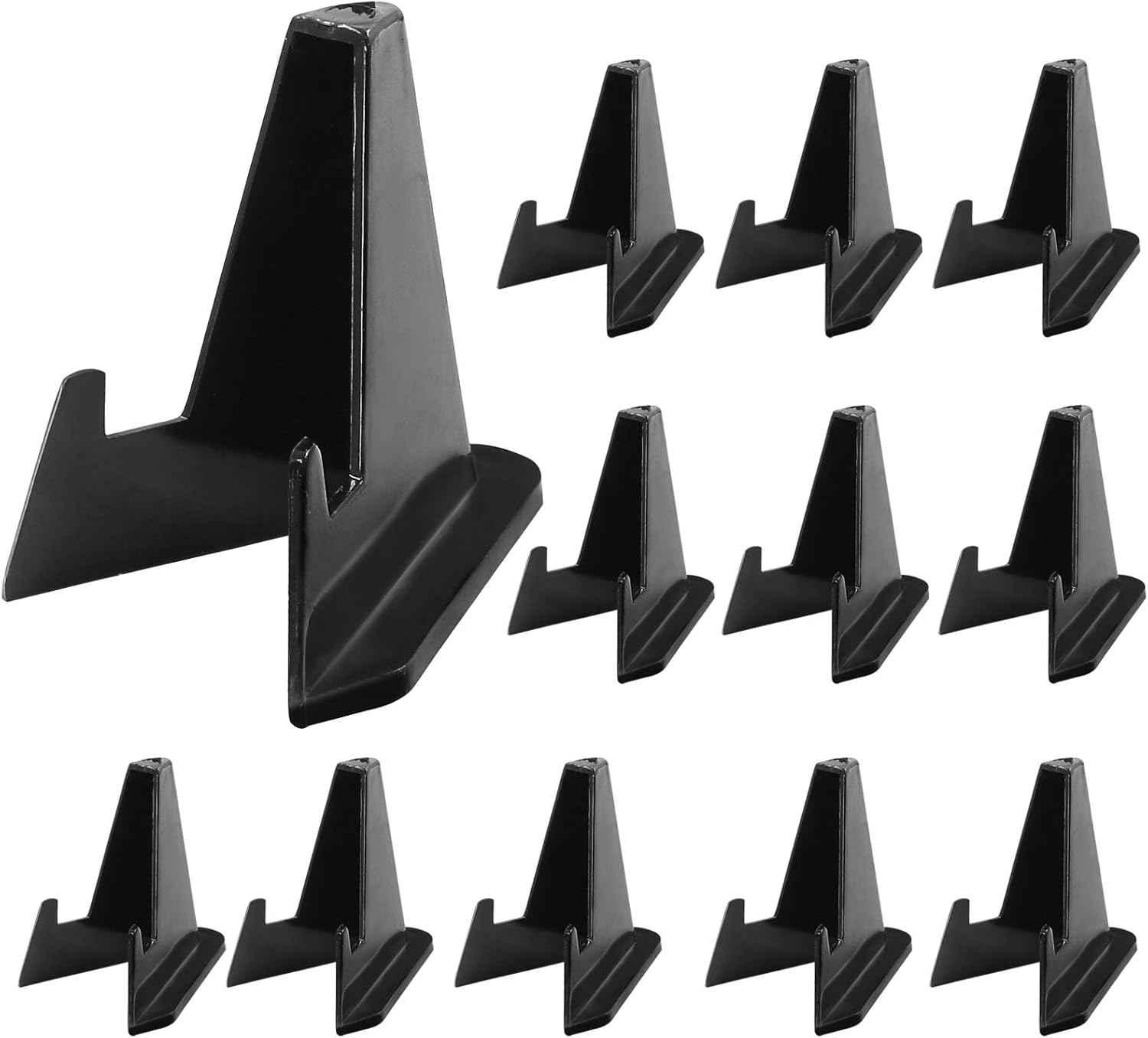 Hordion 12 Pack Black Acrylic Easel Display Stand