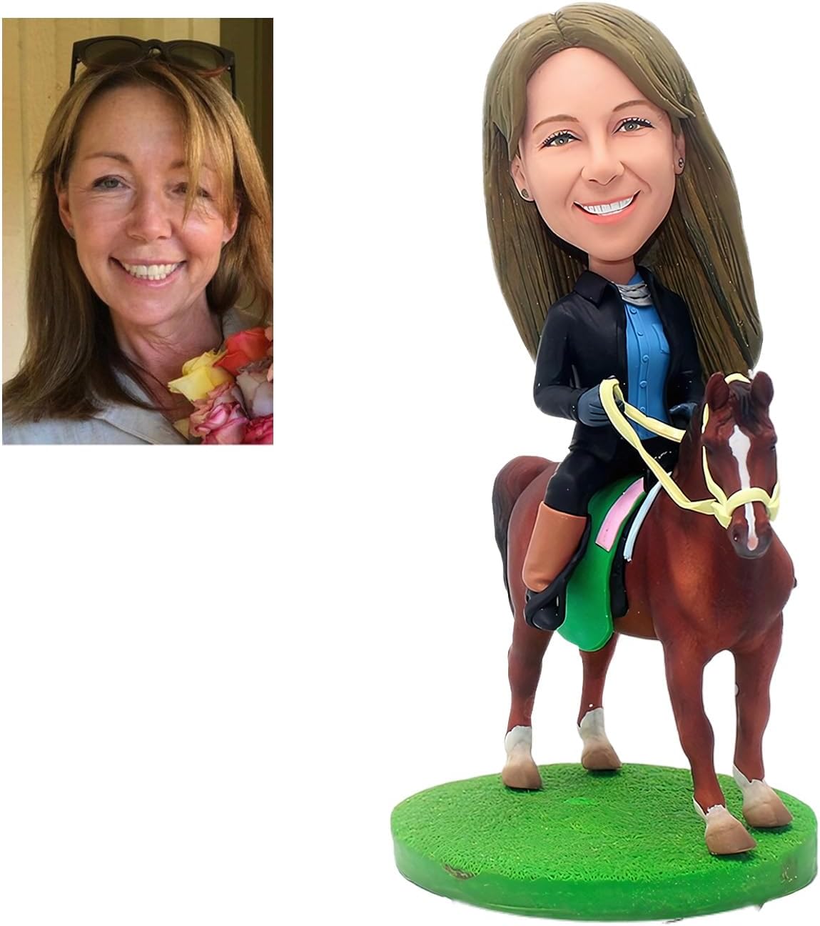 Custom Riding Horse Bobblehead Figurine Personalized Statue Sculpture