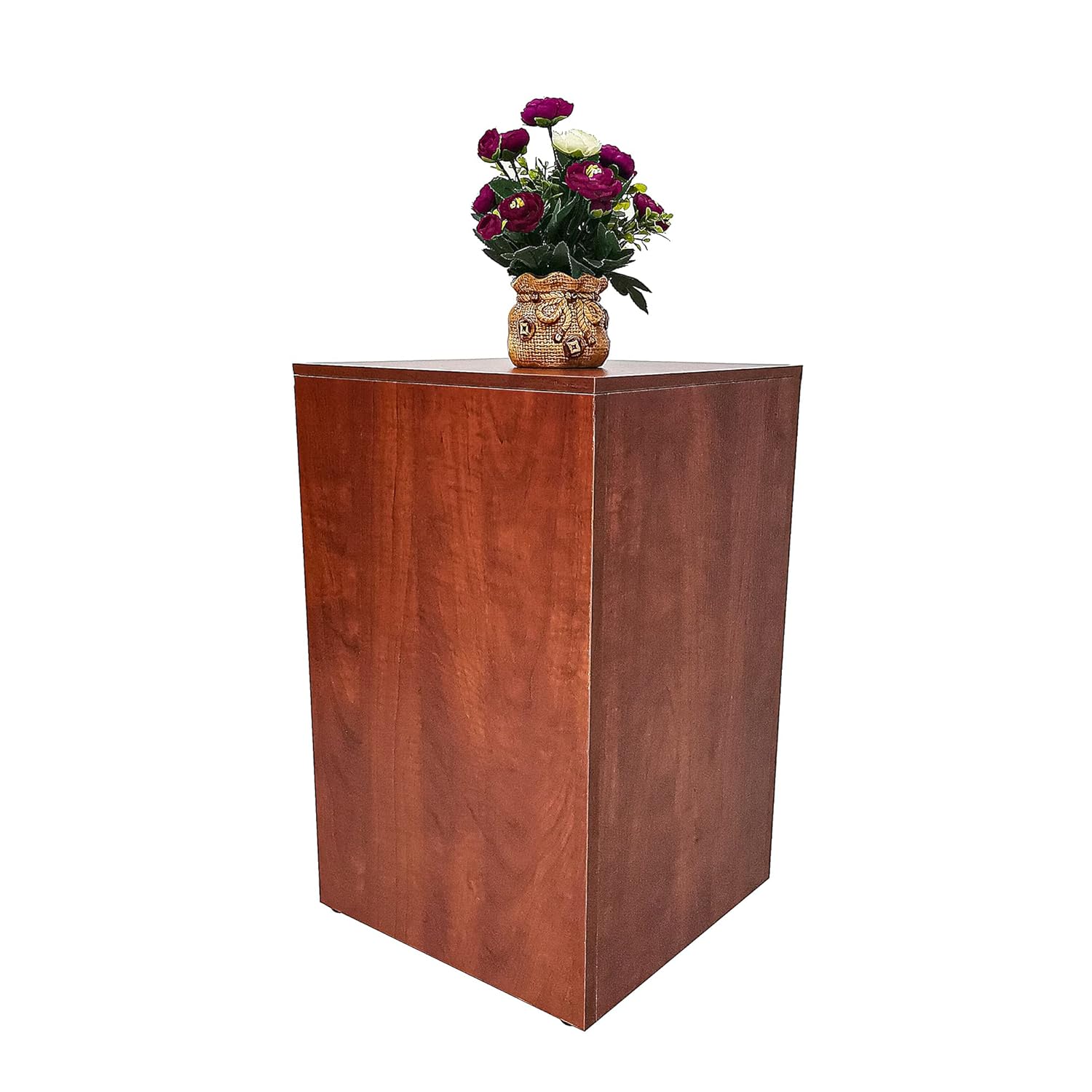 FixtureDisplays 15 X 15 X 24 Pale Walnut Cube Pedestal Riser