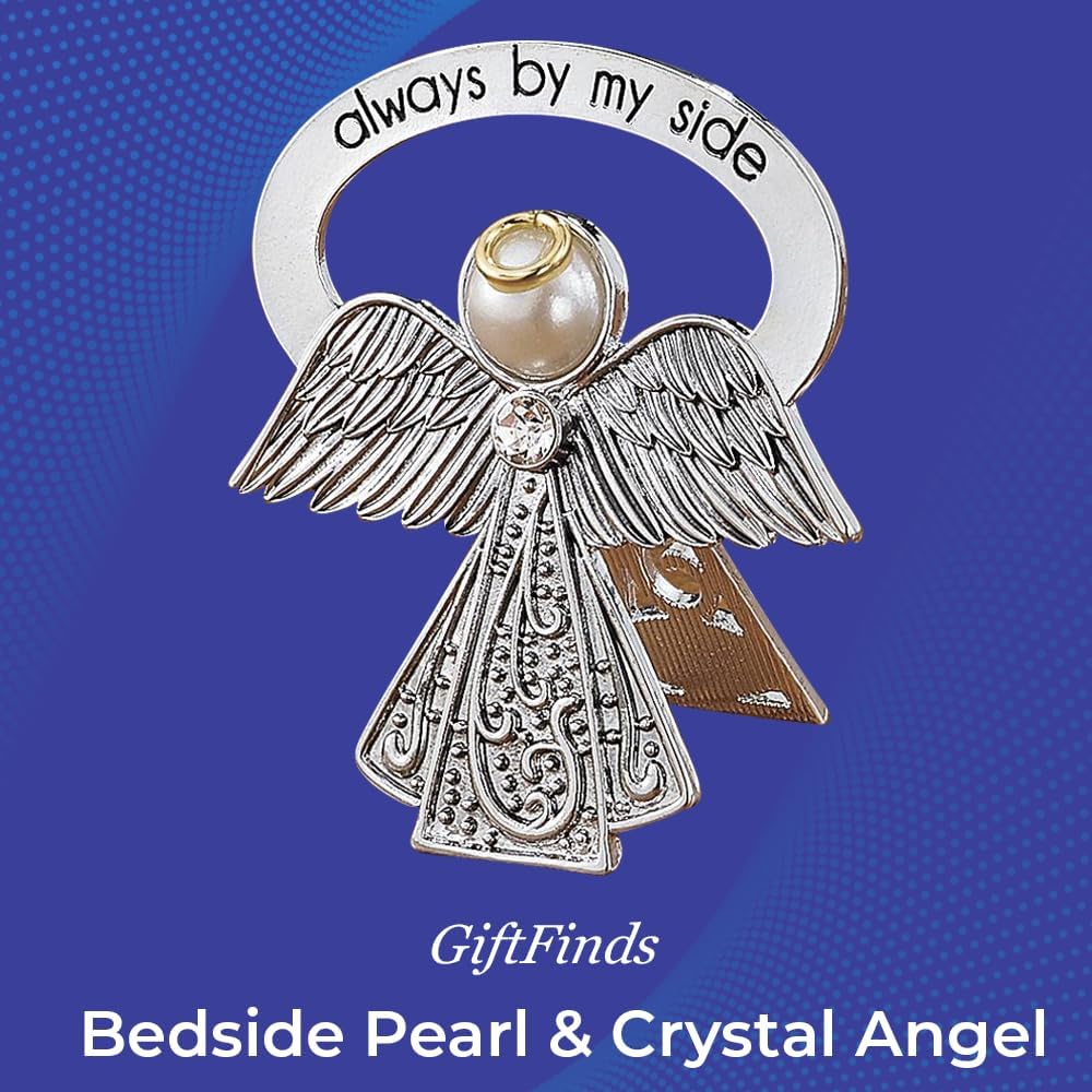Bedside Angel Collectible Figurine with Crystal and Pearl