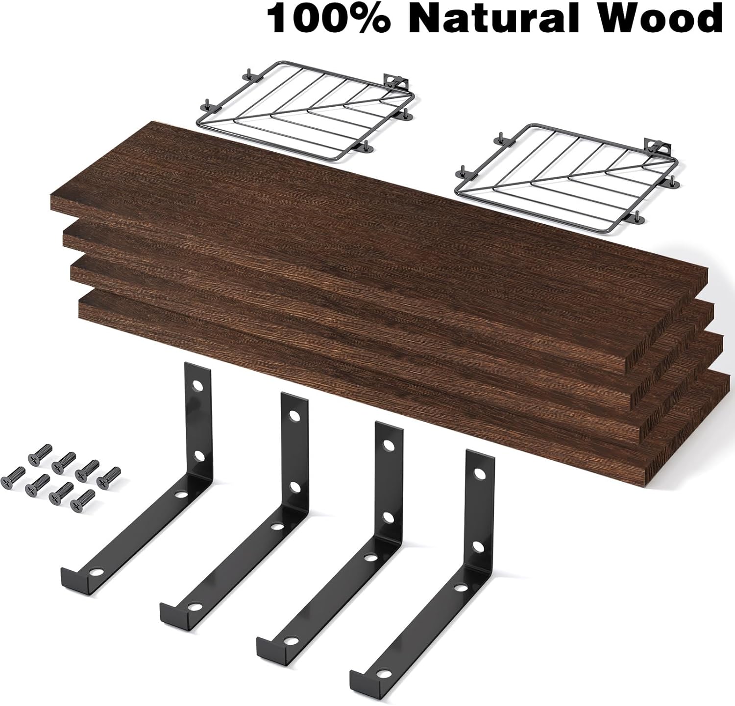 Fixwal 31 Tier Floating Shelves Over Toilet Dark Brown