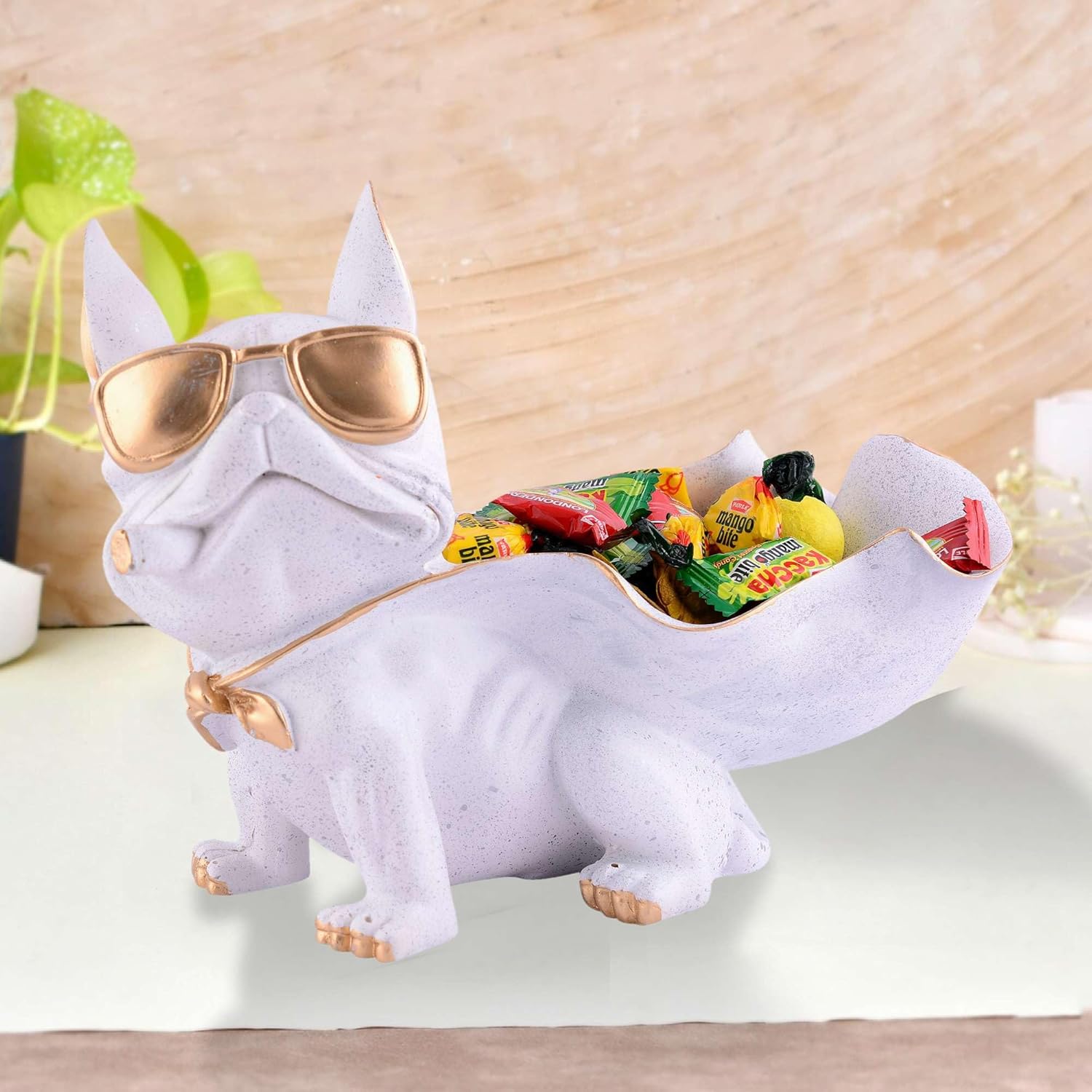 Cute Cool Dog Sculpture with Storage Tray
