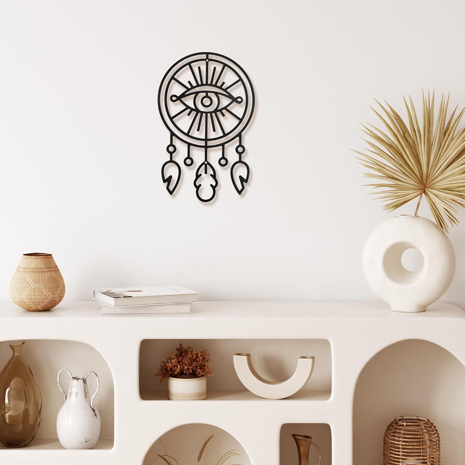 GouZaak Black Dream Catchers Metal Wall Art