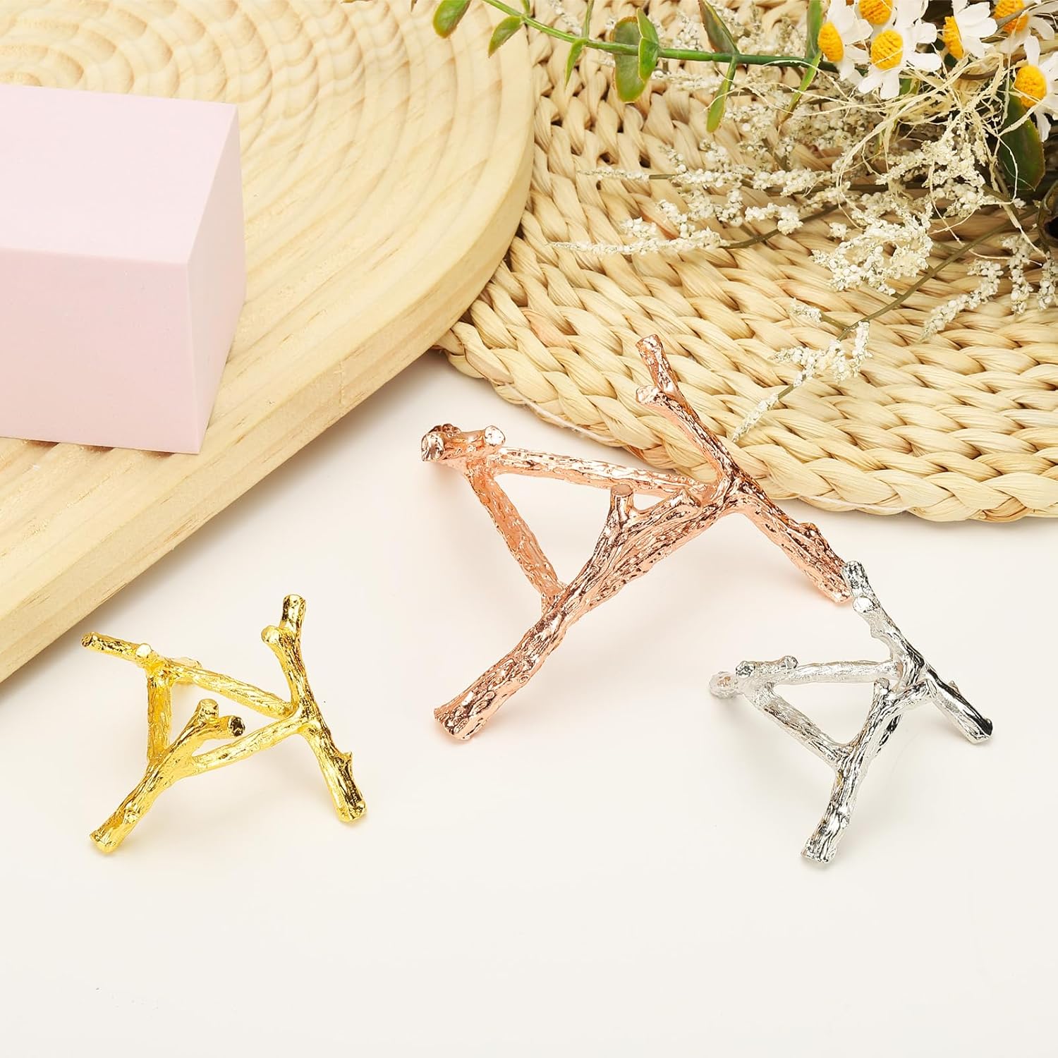 Uxcell Rose Gold Crystal Ball Display Stand