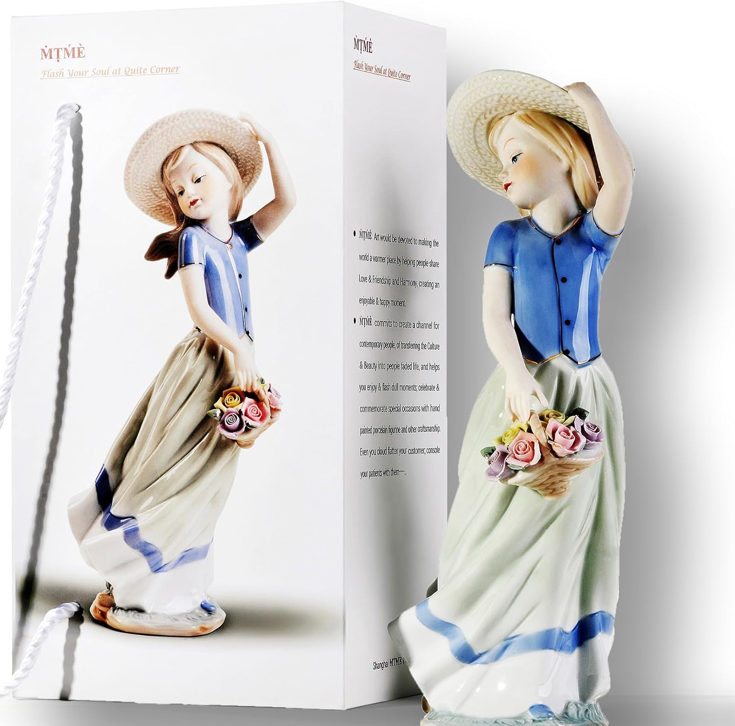 MTME Porcelain Figurine Back with Wishes Home Decor