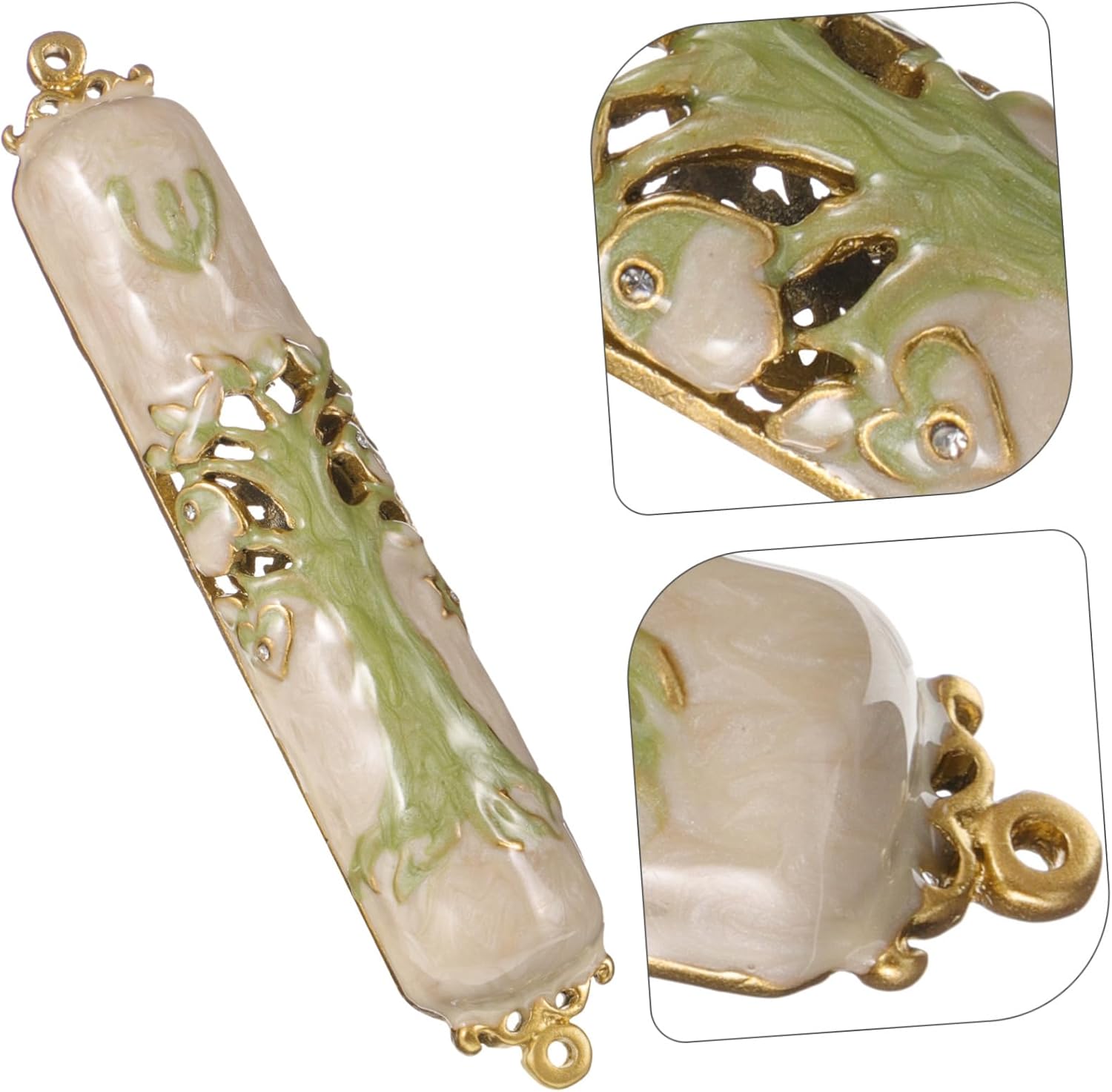 PRETYZOOM Mezuzah Door Ornament Scroll Metal Judaica Religious Decor