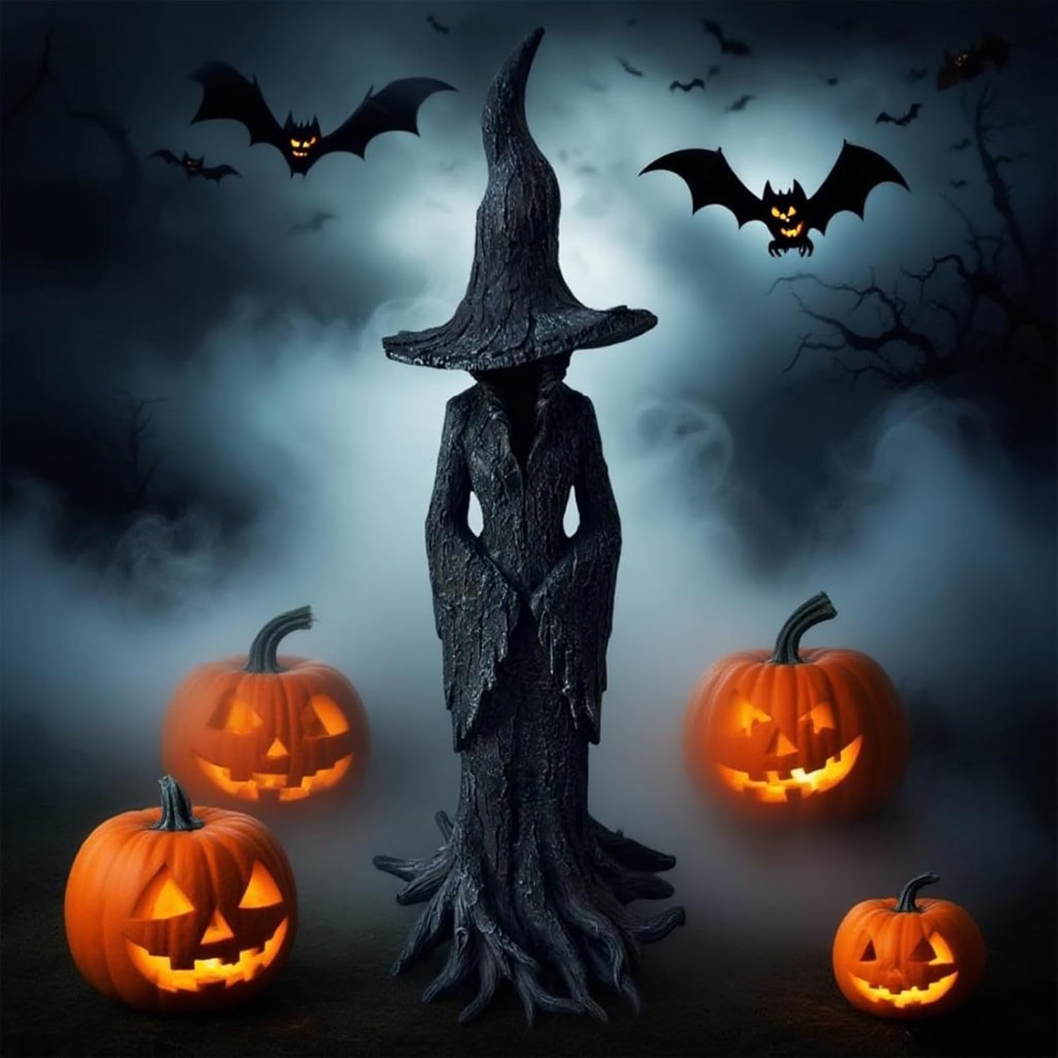 EGH Halloween Witch Statue - 197 Inch Gothic Resin Decor