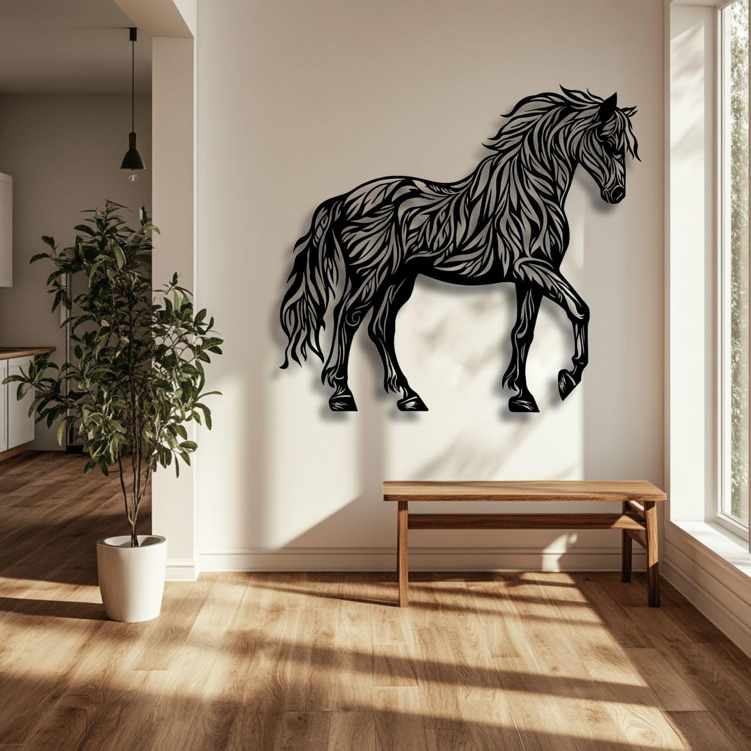Flewfar Horse Wall Art Modern Metal Decor Steed