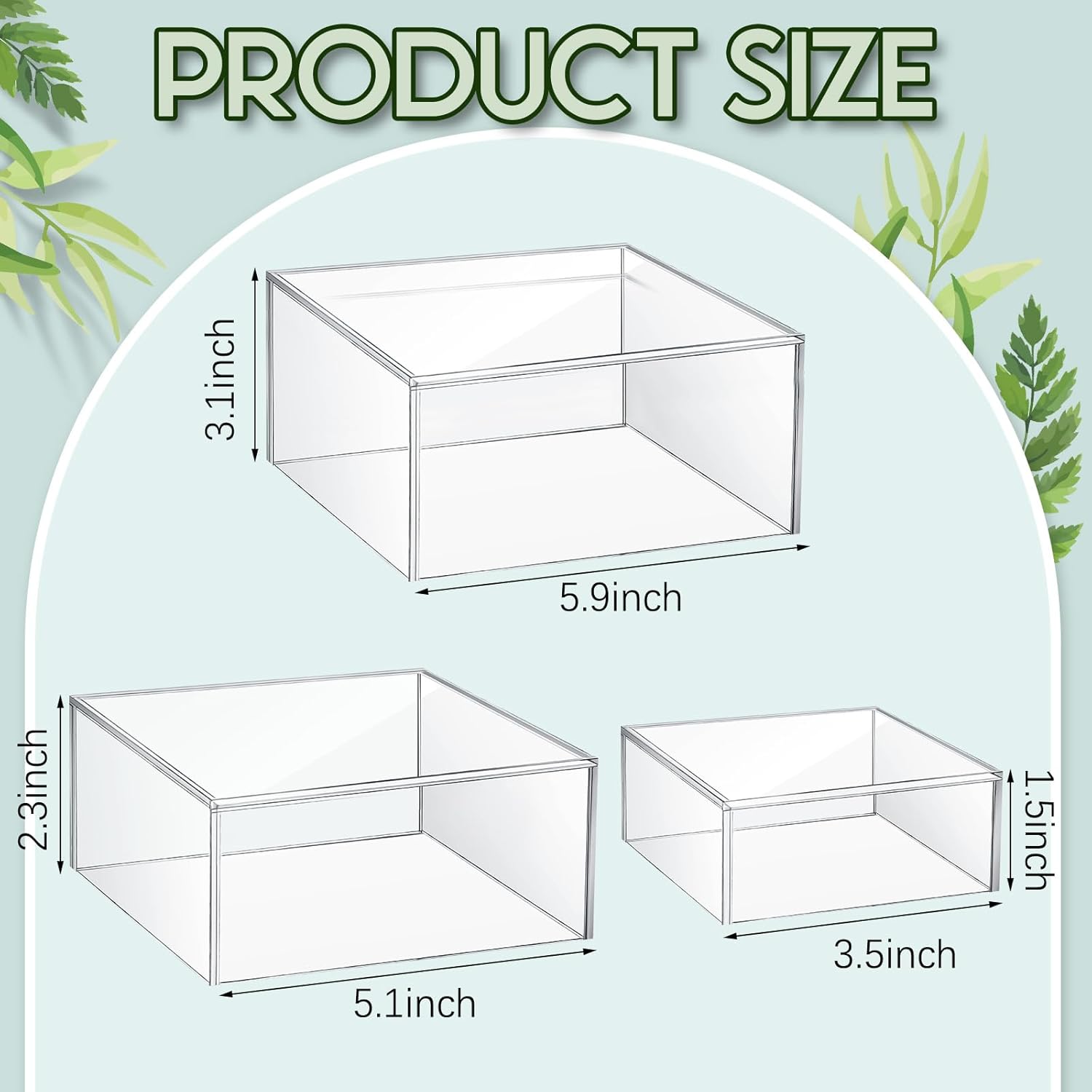 Jerify 12 Pcs Acrylic Risers for Buffet Display