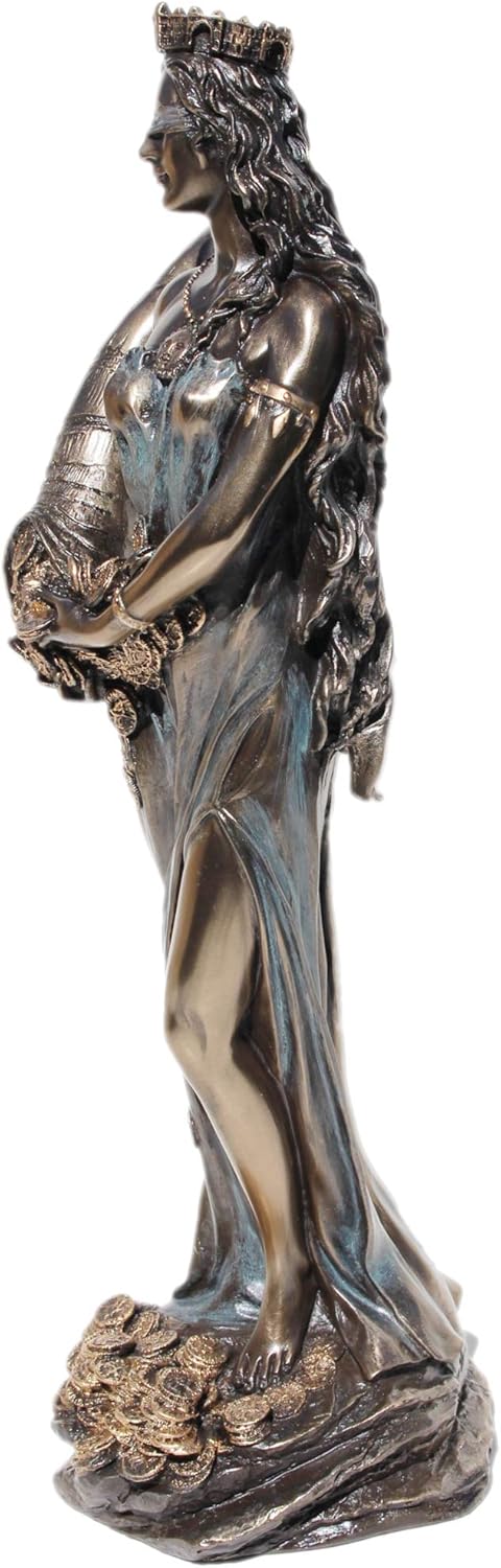 1138 Inch Greek Goddess Fortuna Cold Cast Bronze Figurine