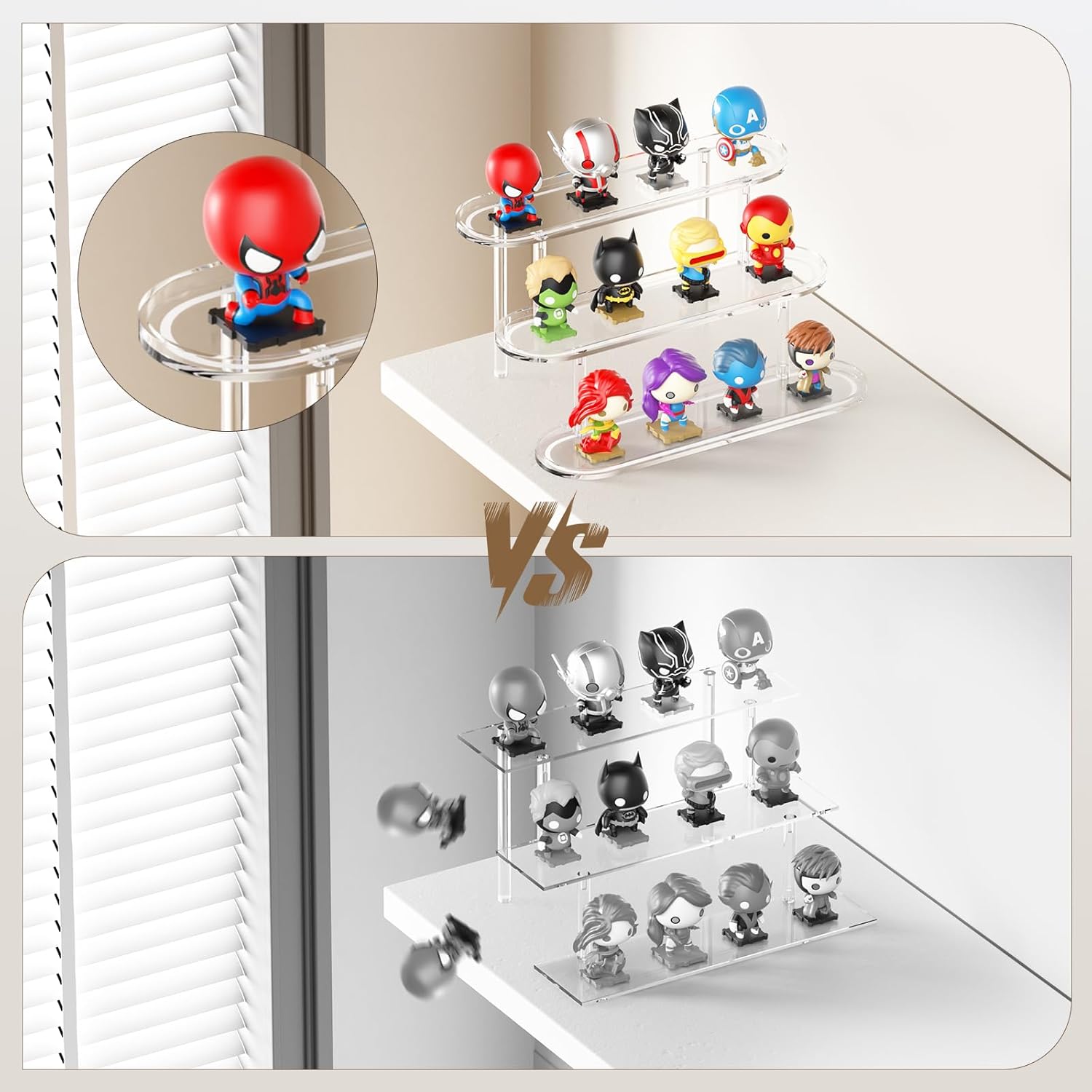 Glowing Acrylic Riser Display Shelf for Funko-POP Figures