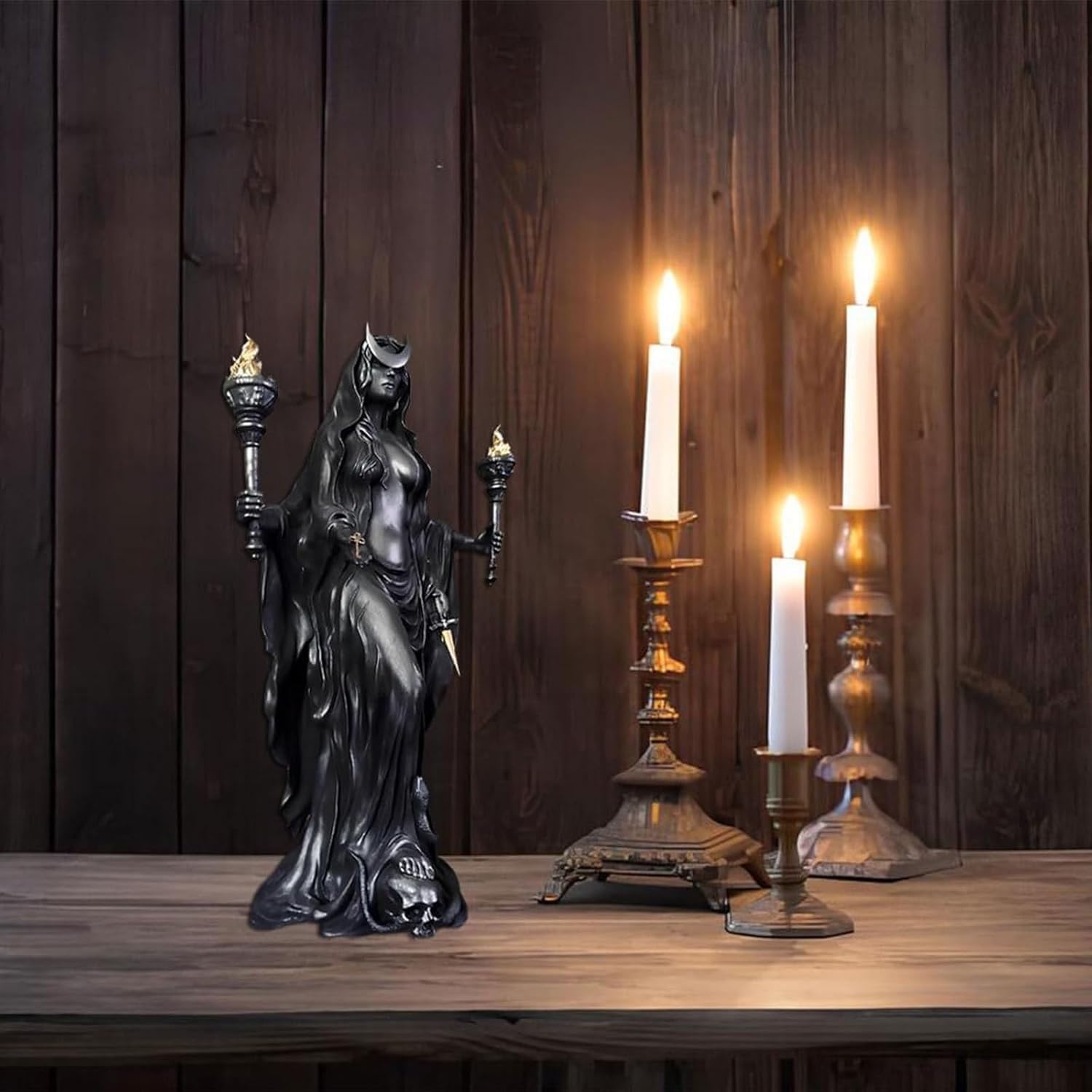 Hekate Niktipolos Light-Bringer Witch Statue Resin Sculpture