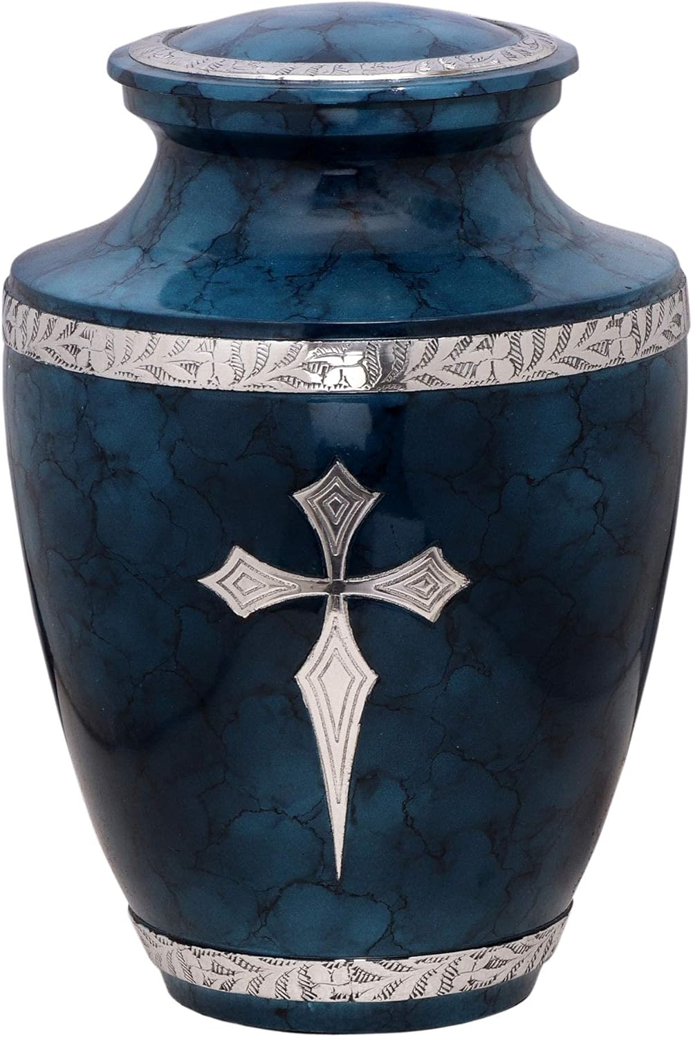 BOLD DIVINE Elite Cross Blue Cloud Cremation Urn