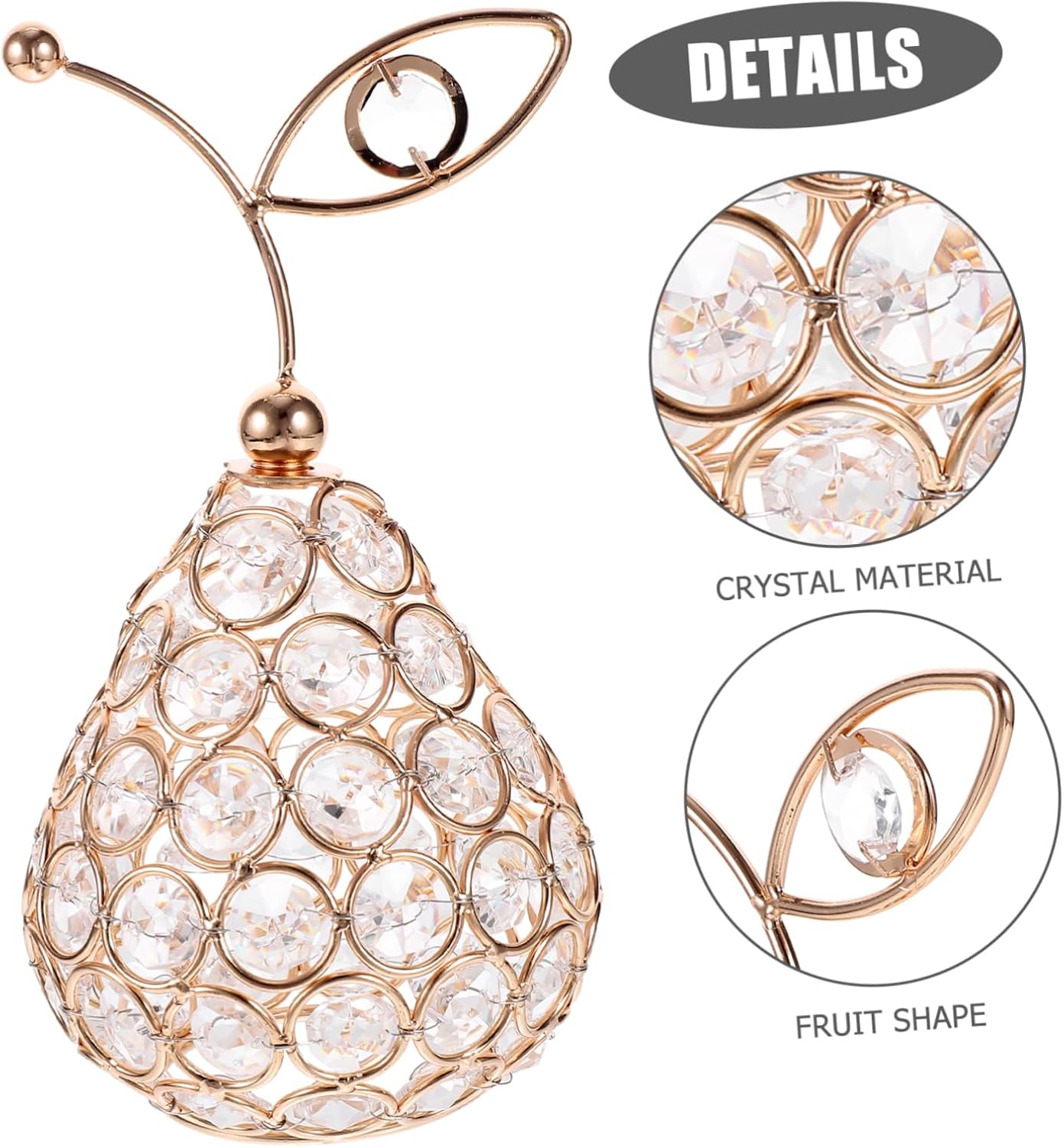 Creative Crystal Fruit Figurine Decor for Home and Office