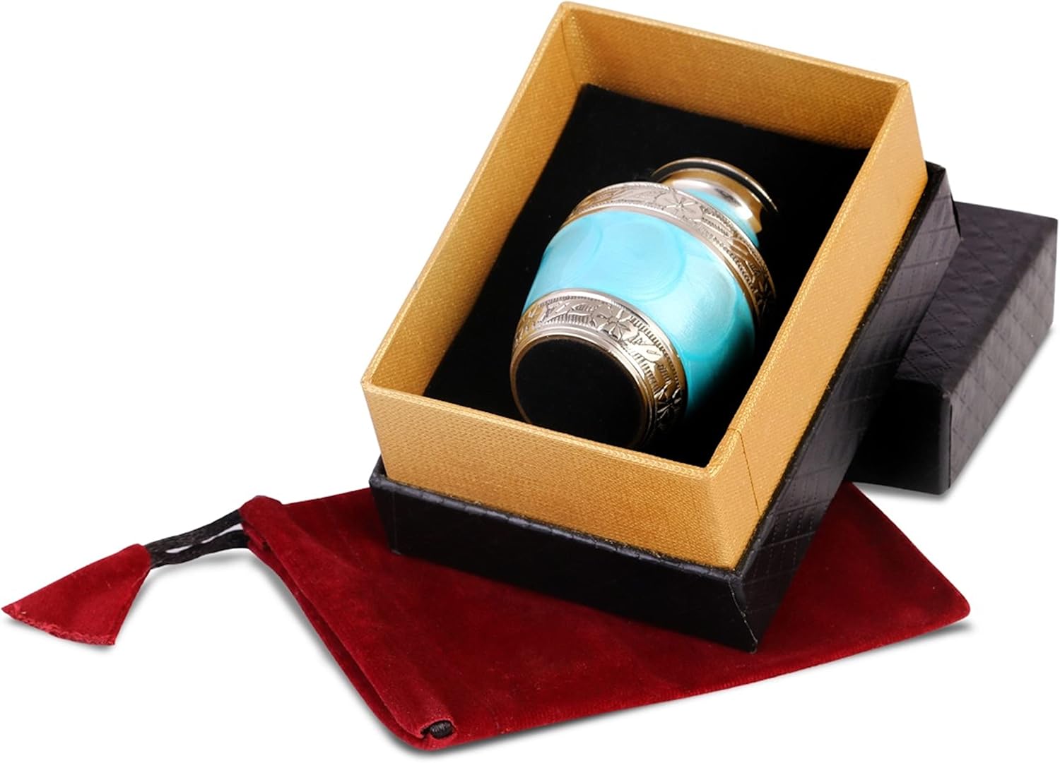 Small Urns for Human Ashes Adult Ocean Blue Keepsake Urn Set