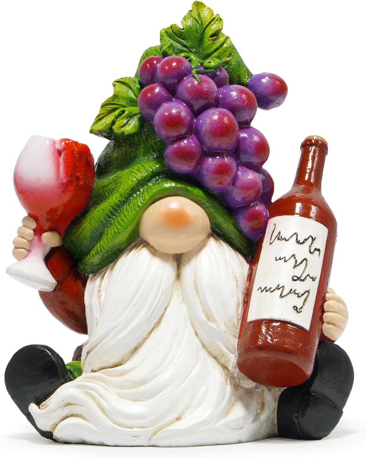 Hodao Red Wine Gnome Figurines Decoration Purple