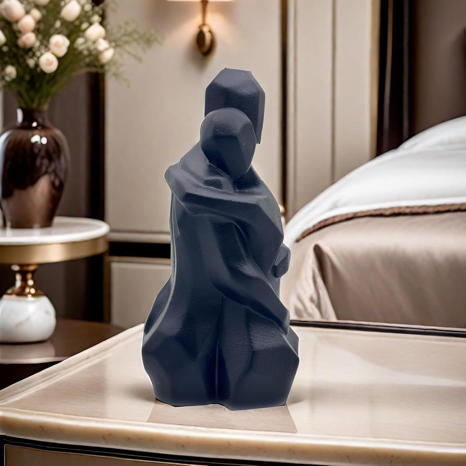 97 Inch Couple Hug Ceramic Statue Figurine