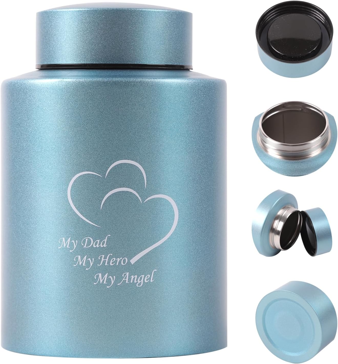 Medium Stainless Steel Cremation Urn - Keepsake Funeral Urn