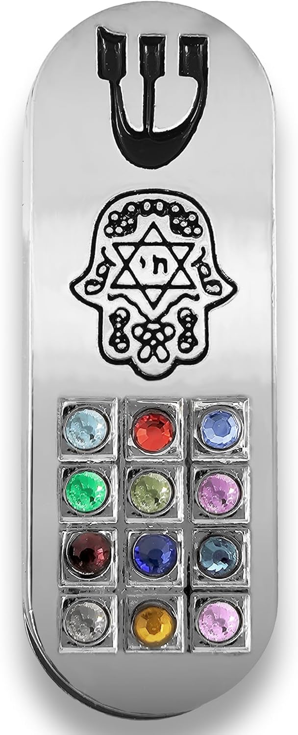 Talisman4u Protection Car Mezuzah with Hamsa Hoshen and Travelers Prayer Scroll