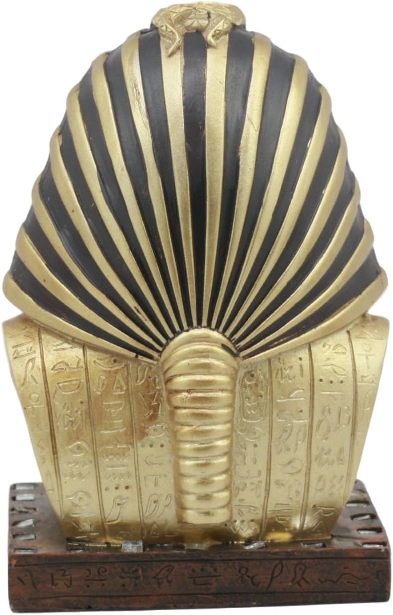Ebros Ancient Egyptian Mask of King Tut Bust Statue 6 Inch Pharaoh Figurine