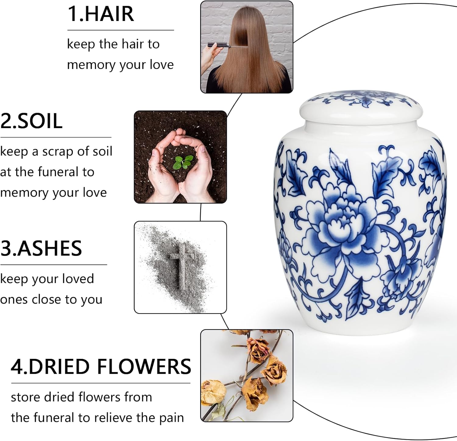 Small Keepsake Cremation Urn with Exquisite Box