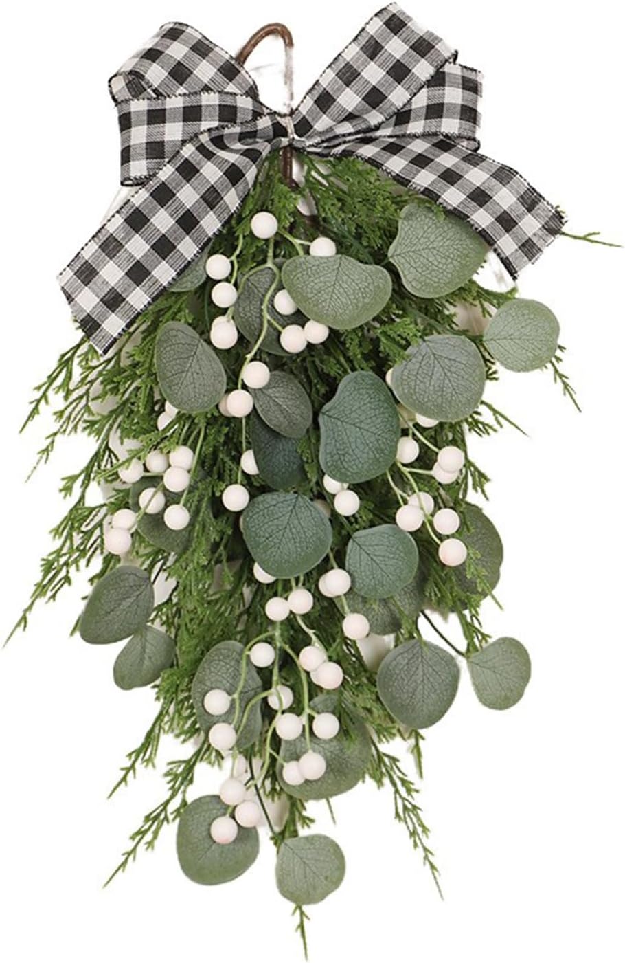 BestAlice 197 Inch Eucalyptus Swag with Bow Wall Hanging Decor
