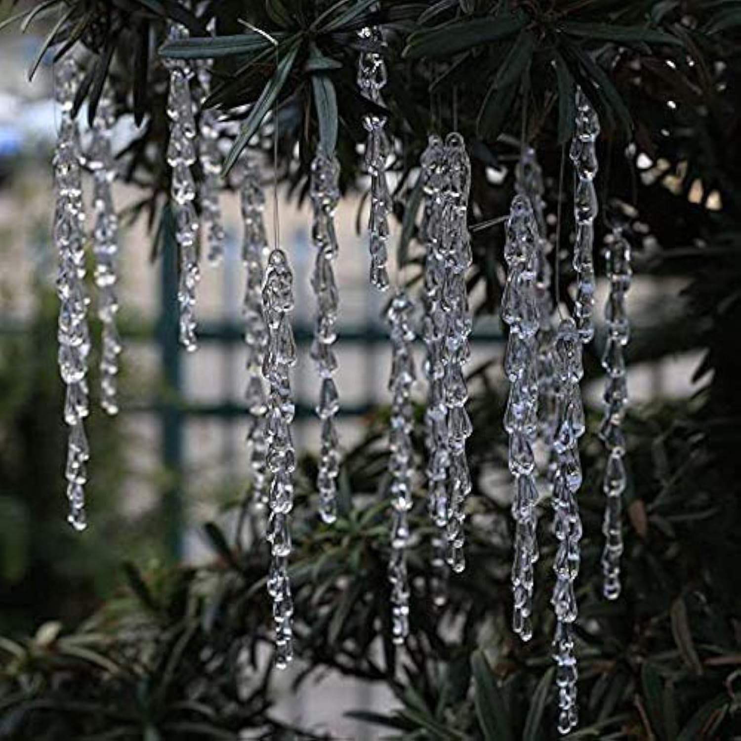25 Pc Clear Icicle Ornament Set