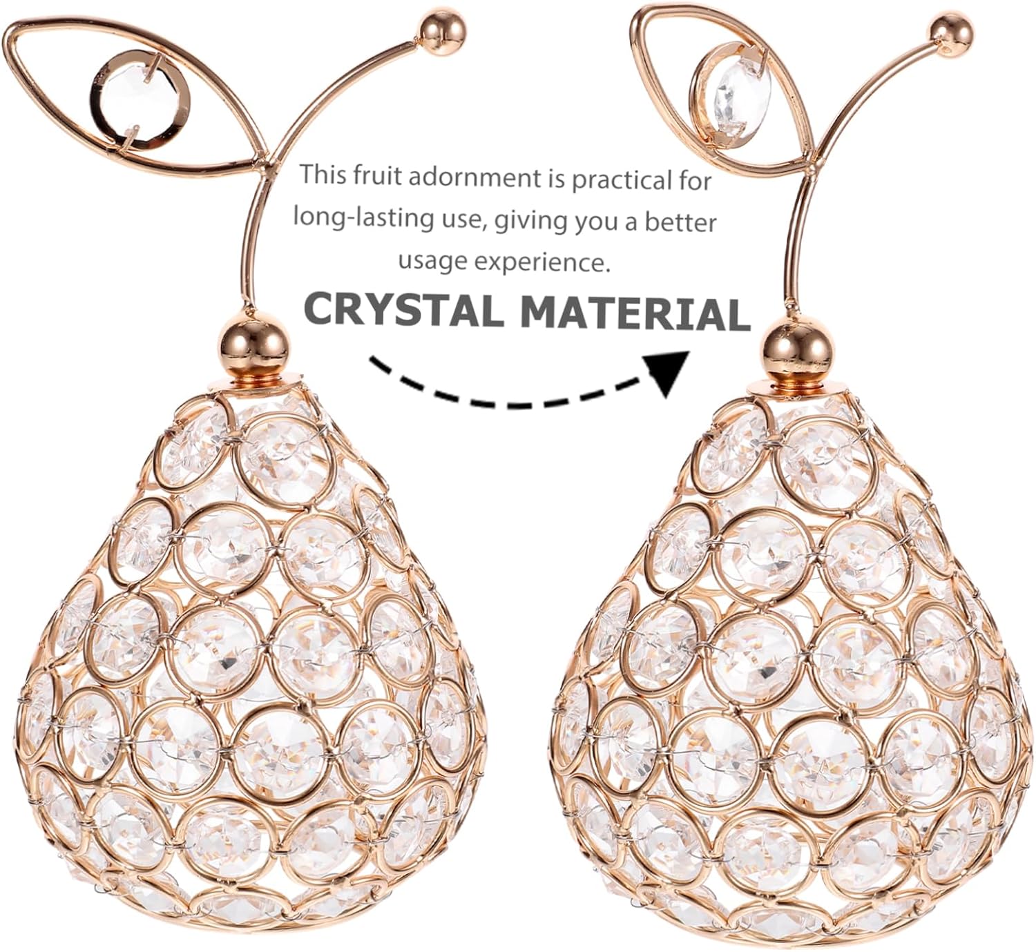 Creative Crystal Fruit Figurine Decor for Home and Office