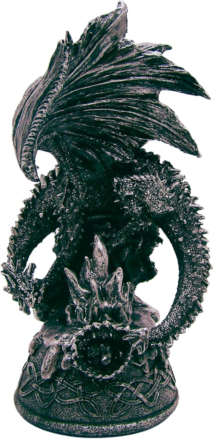 Wowser Gothic Flying Fire Dragon Figurine 8 Inches