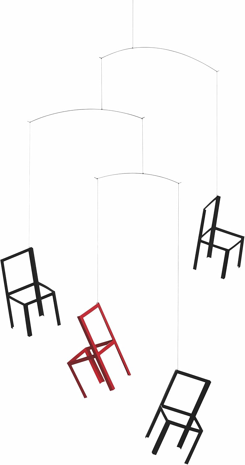 Flying Chairs Hanging Mobile - 22 Inches Handmade