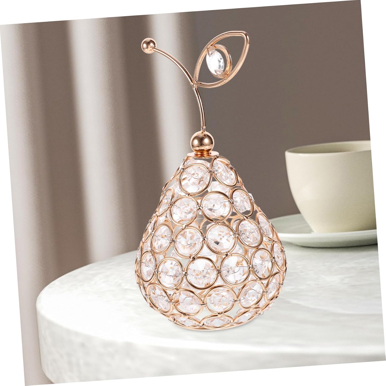 Creative Crystal Fruit Figurine Decor for Home and Office