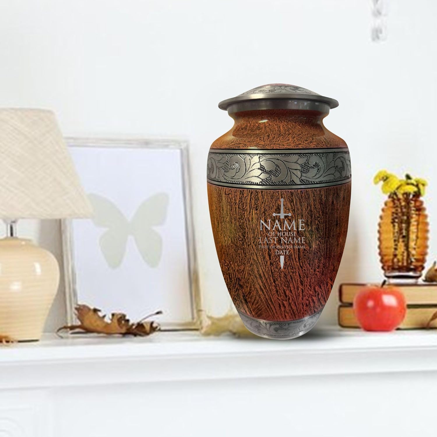 Personalized Adult Cremation Urn with Name Humorous Throne Design